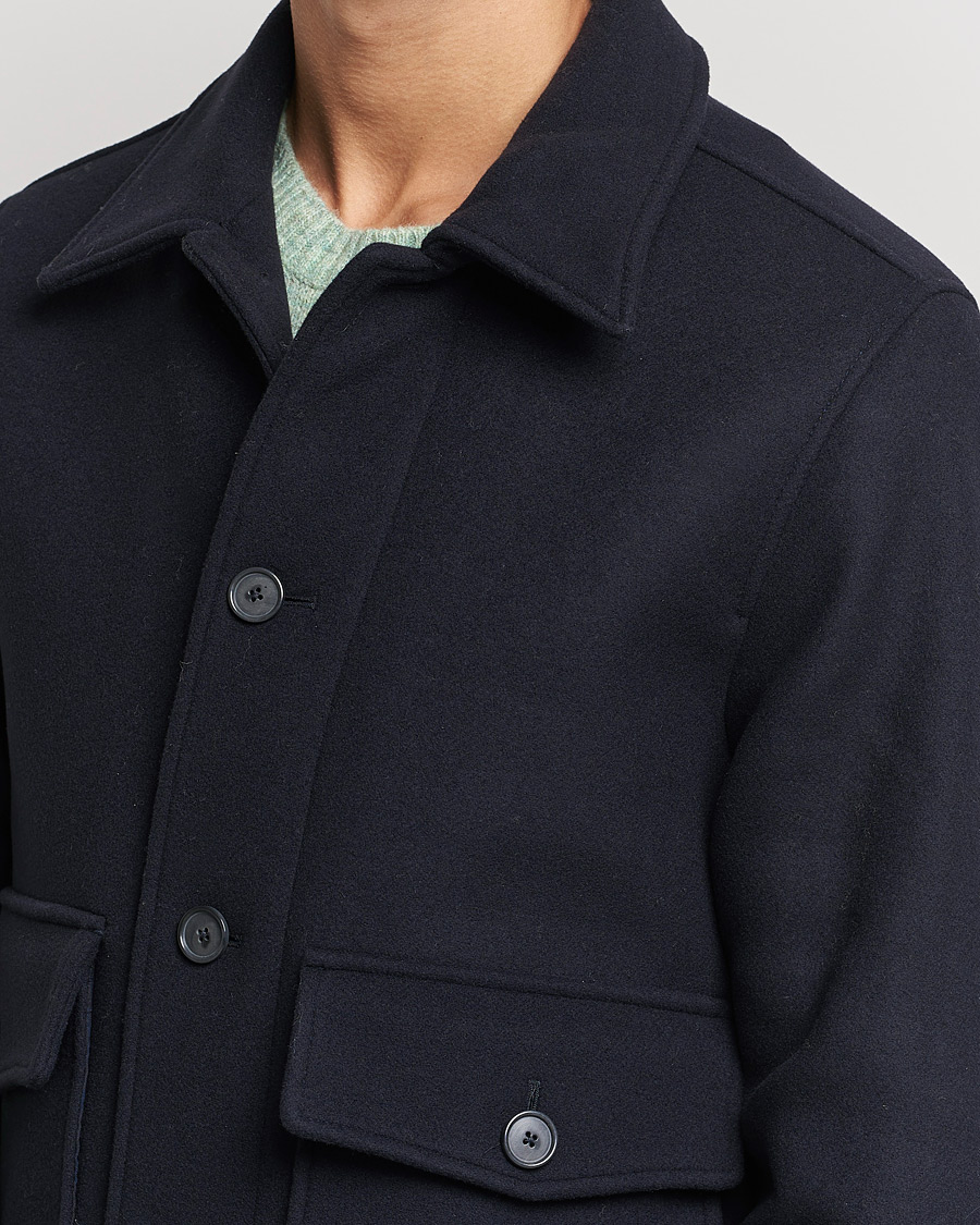 Herr | Jackor | NN07 | Julius Wool Flight Jacket Navy