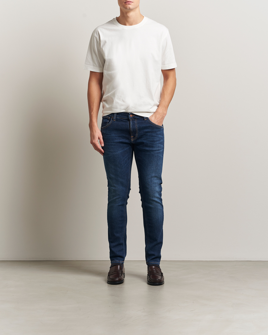 Herr | Jeans | Nudie Jeans | Tight Terry Jeans Dark Steel