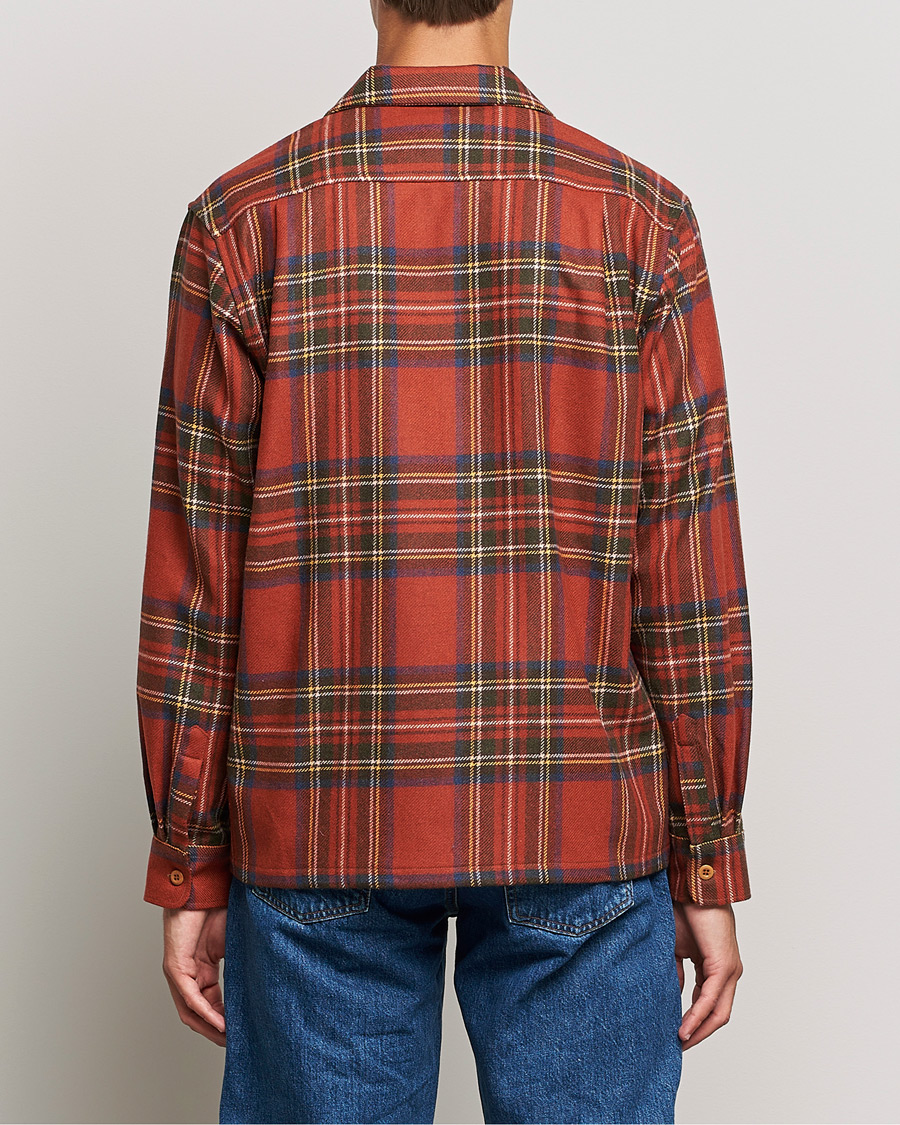 Herr | Skjortor | Nudie Jeans | Sten Wool Tartan Check Shirt Poppy Red
