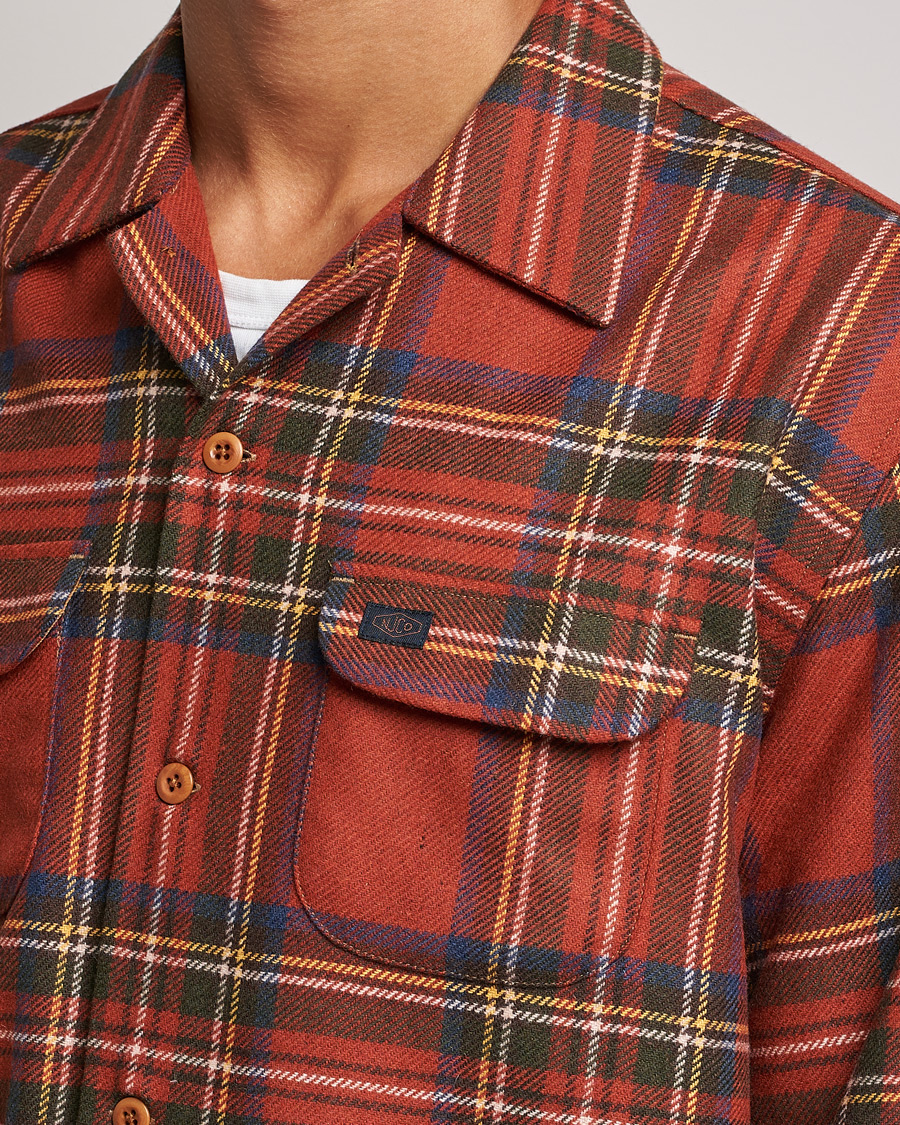 Herr | Skjortor | Nudie Jeans | Sten Wool Tartan Check Shirt Poppy Red