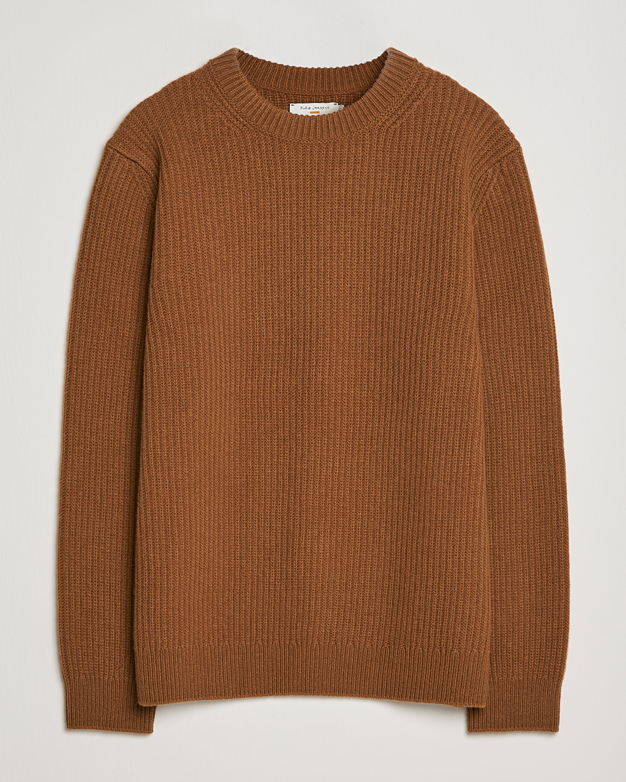 Herr | Tröjor | Nudie Jeans | August Wool Rib Knitted Sweater Oak