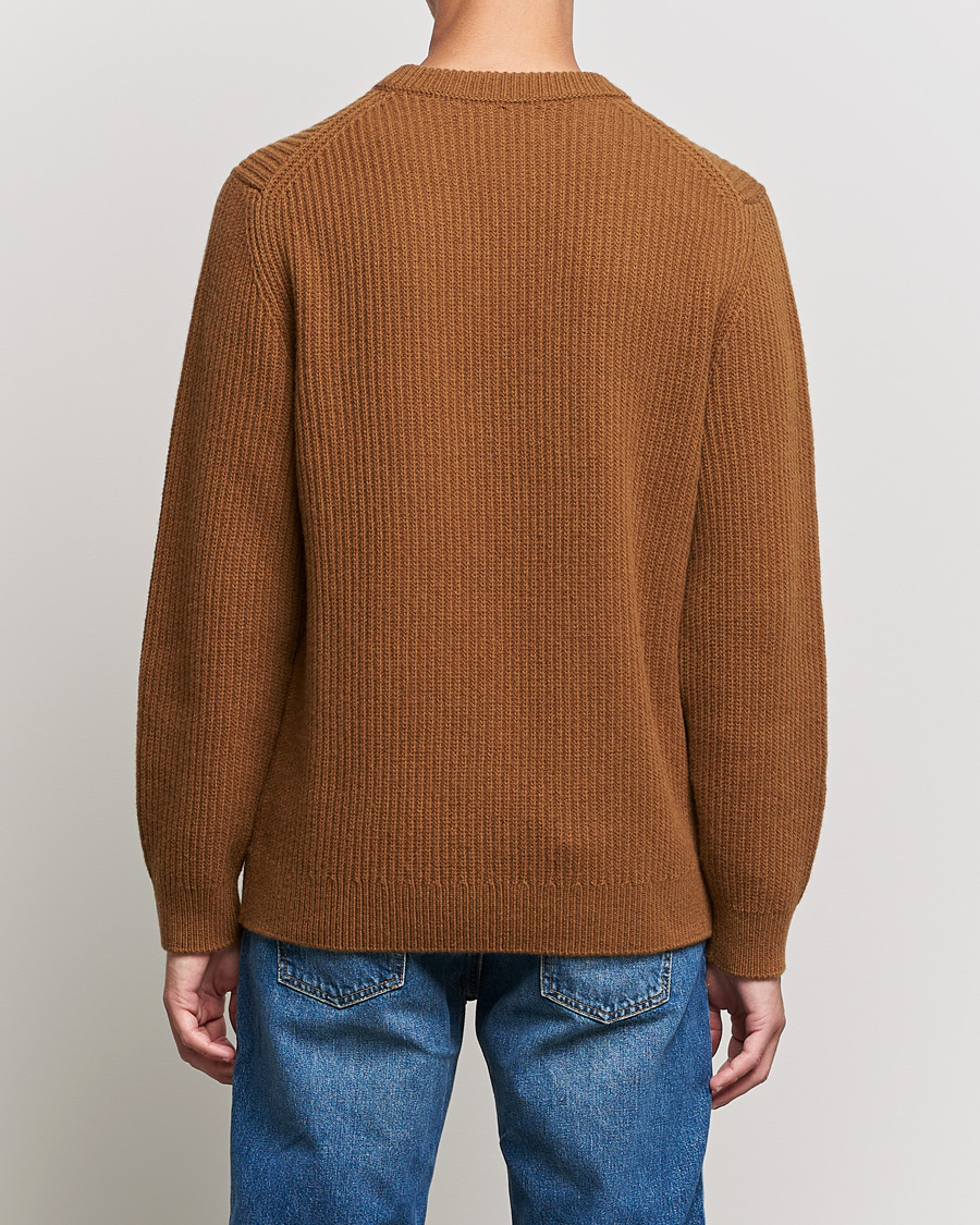 Herr | Tröjor | Nudie Jeans | August Wool Rib Knitted Sweater Oak