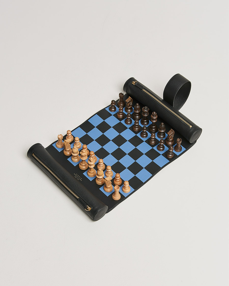 Herr | Avdelningar | Smythson | Panama Travel Chess Roll Black