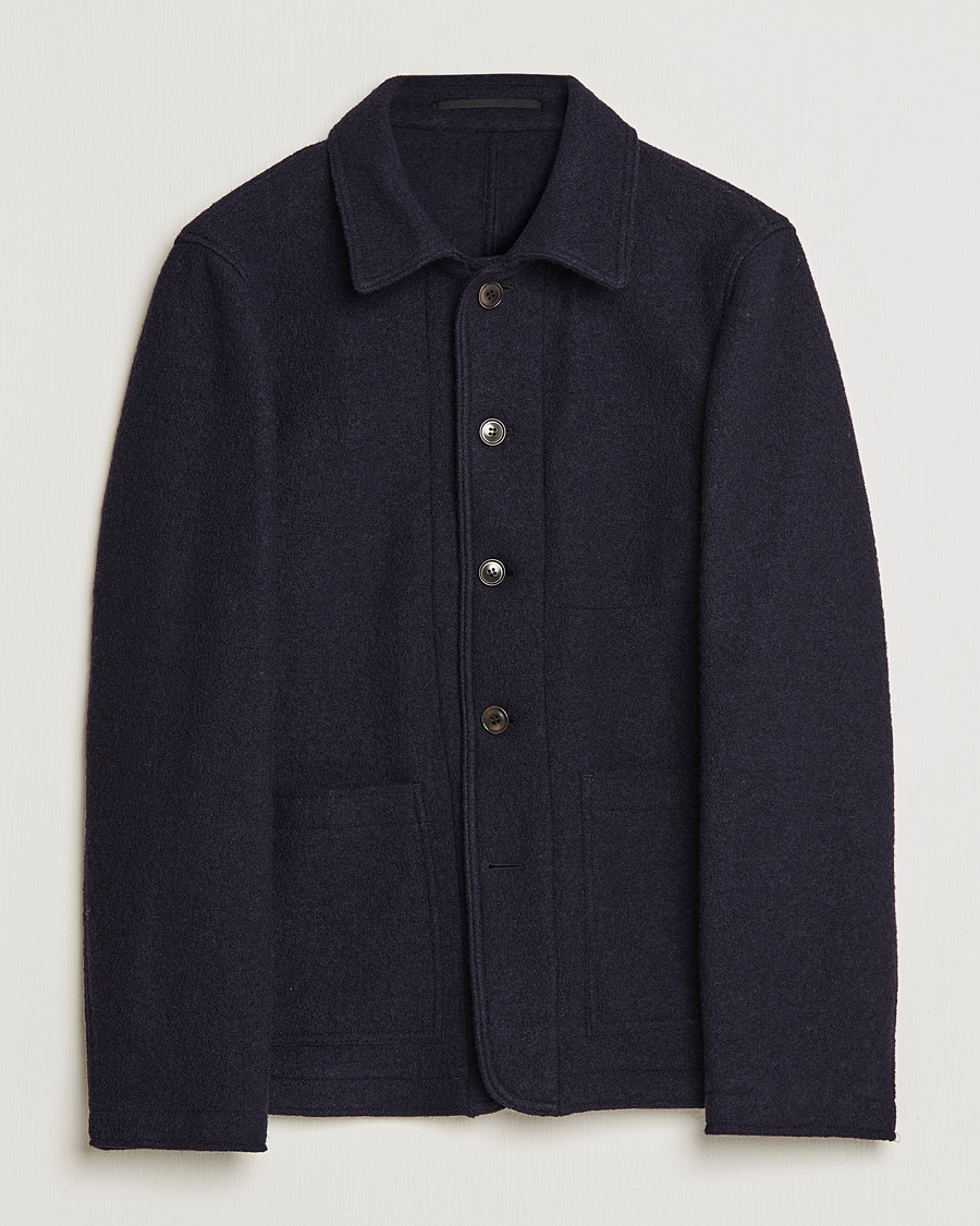Herr | Kavajer | Tiger of Sweden | Gio Knitted Wool Blazer Light Ink