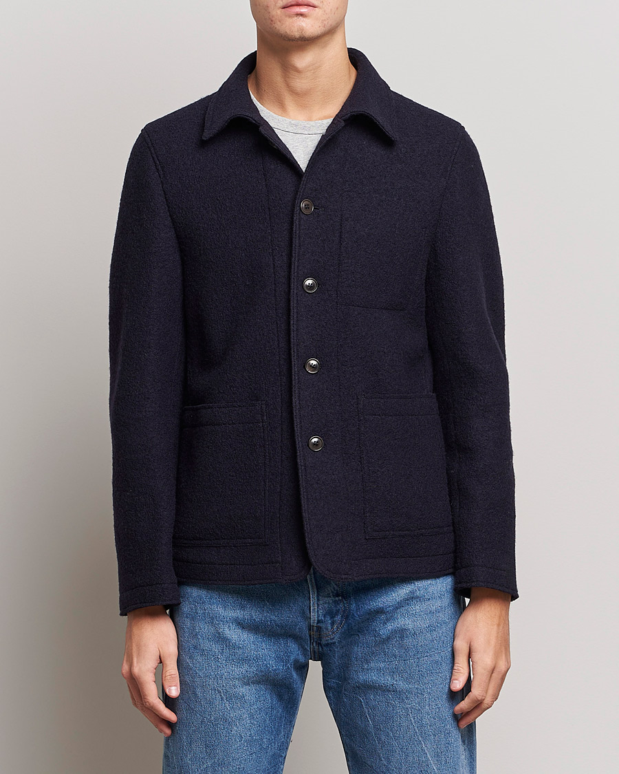 Herr | Kavajer | Tiger of Sweden | Gio Knitted Wool Blazer Light Ink