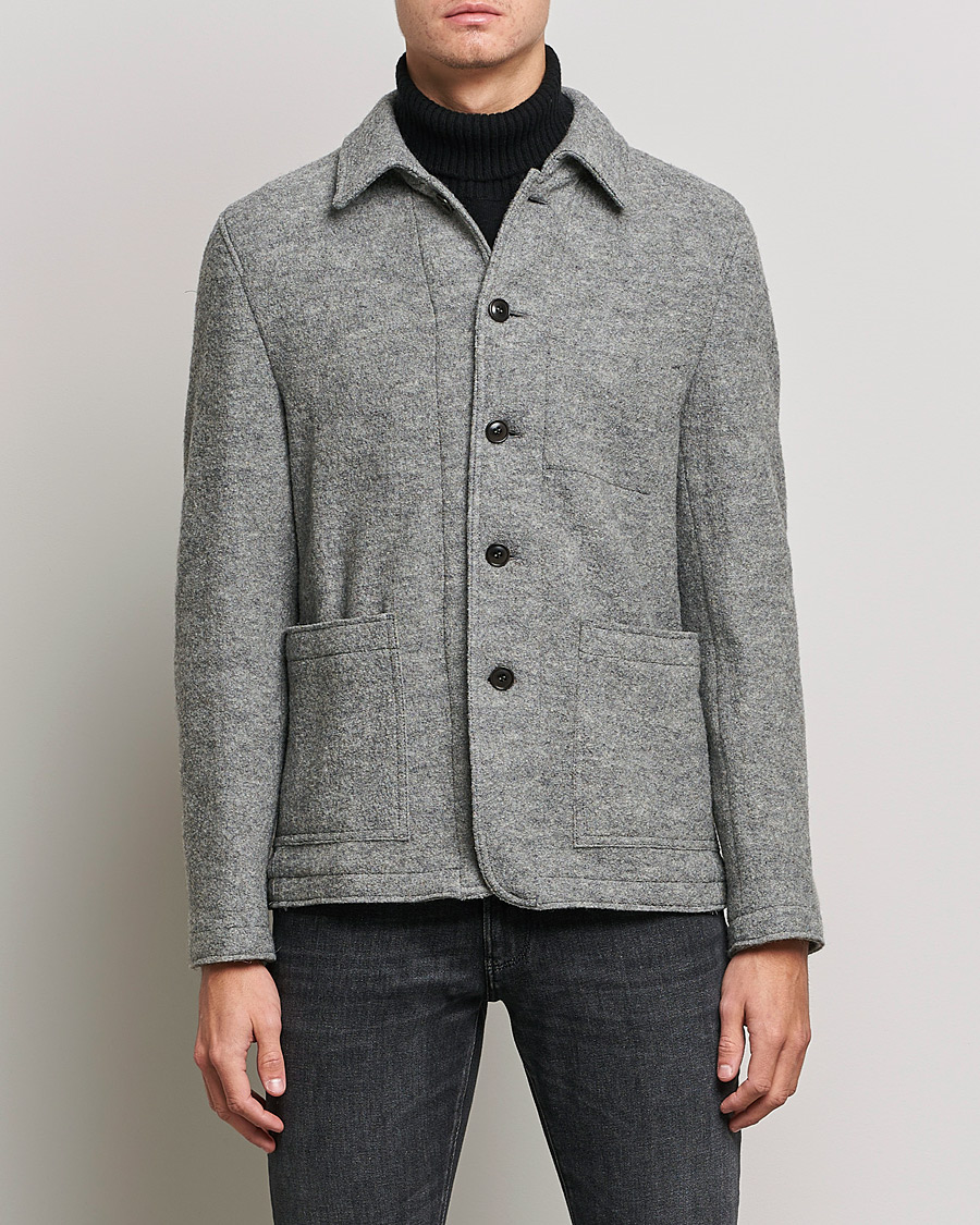 Herr |  | Tiger of Sweden | Gio Knitted Wool Blazer Light Grey