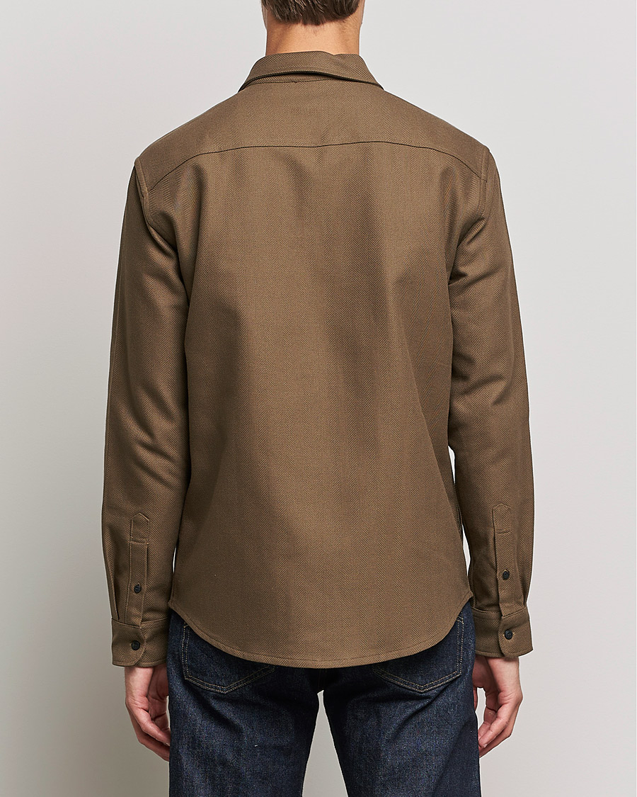 Herr | Skjortor | Tiger of Sweden | Noel P Herringbone Shirt Olive Extreme