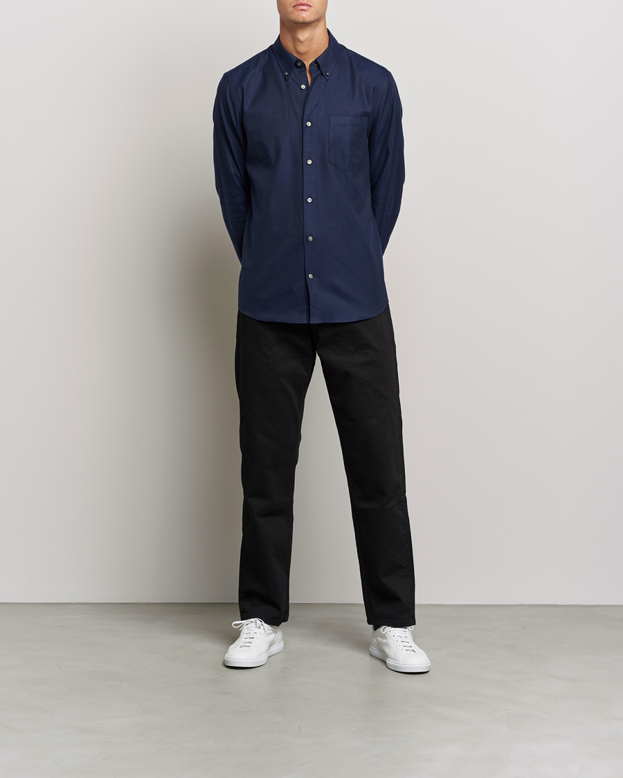 Herr | Skjortor | Tiger of Sweden | Sankt Cotton Shirt Light Ink