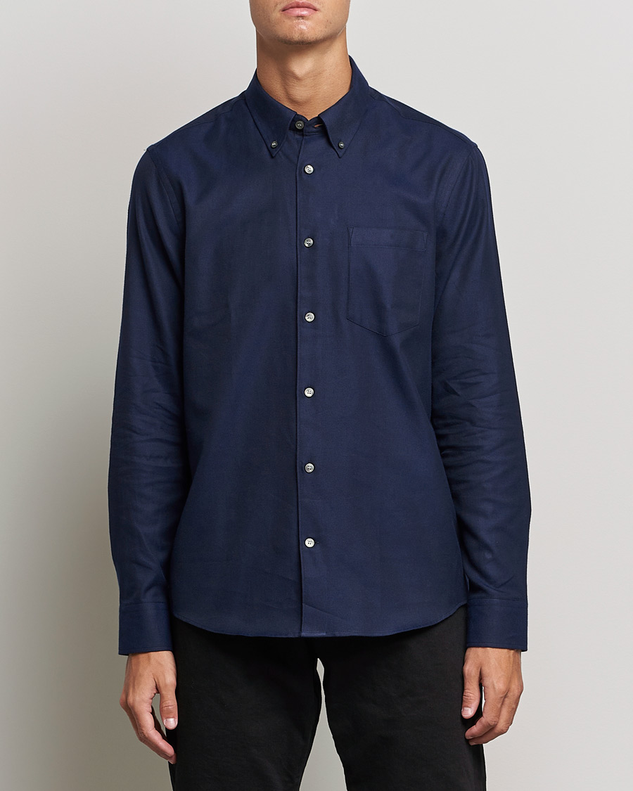 Herr | Skjortor | Tiger of Sweden | Sankt Cotton Shirt Light Ink