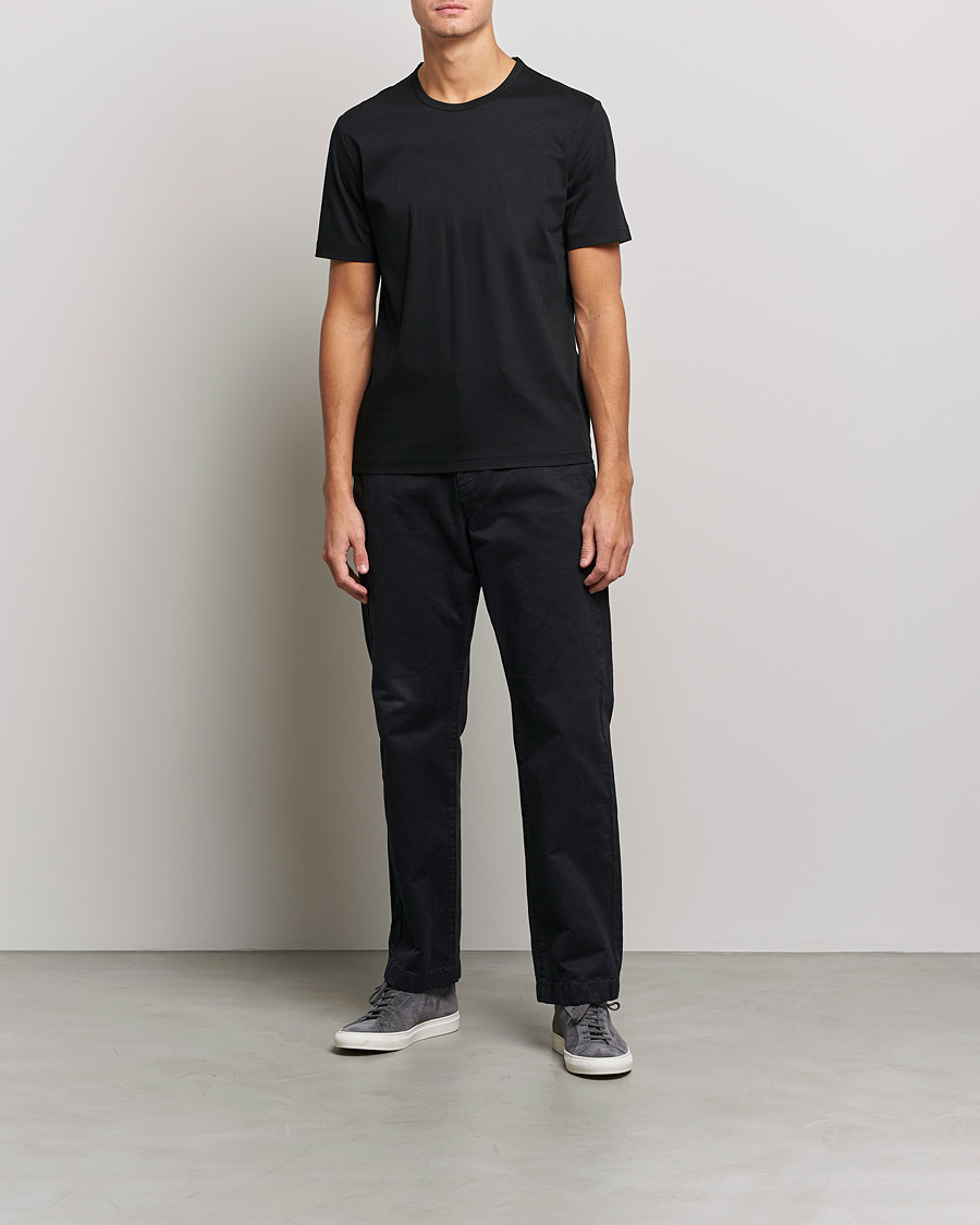 Herr | T-Shirts | Tiger of Sweden | Olaf Mercerized Cotton Tee Black