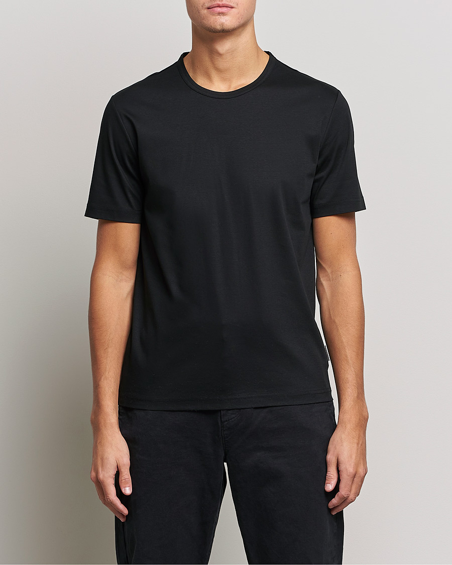 Herr | T-Shirts | Tiger of Sweden | Olaf Mercerized Cotton Tee Black