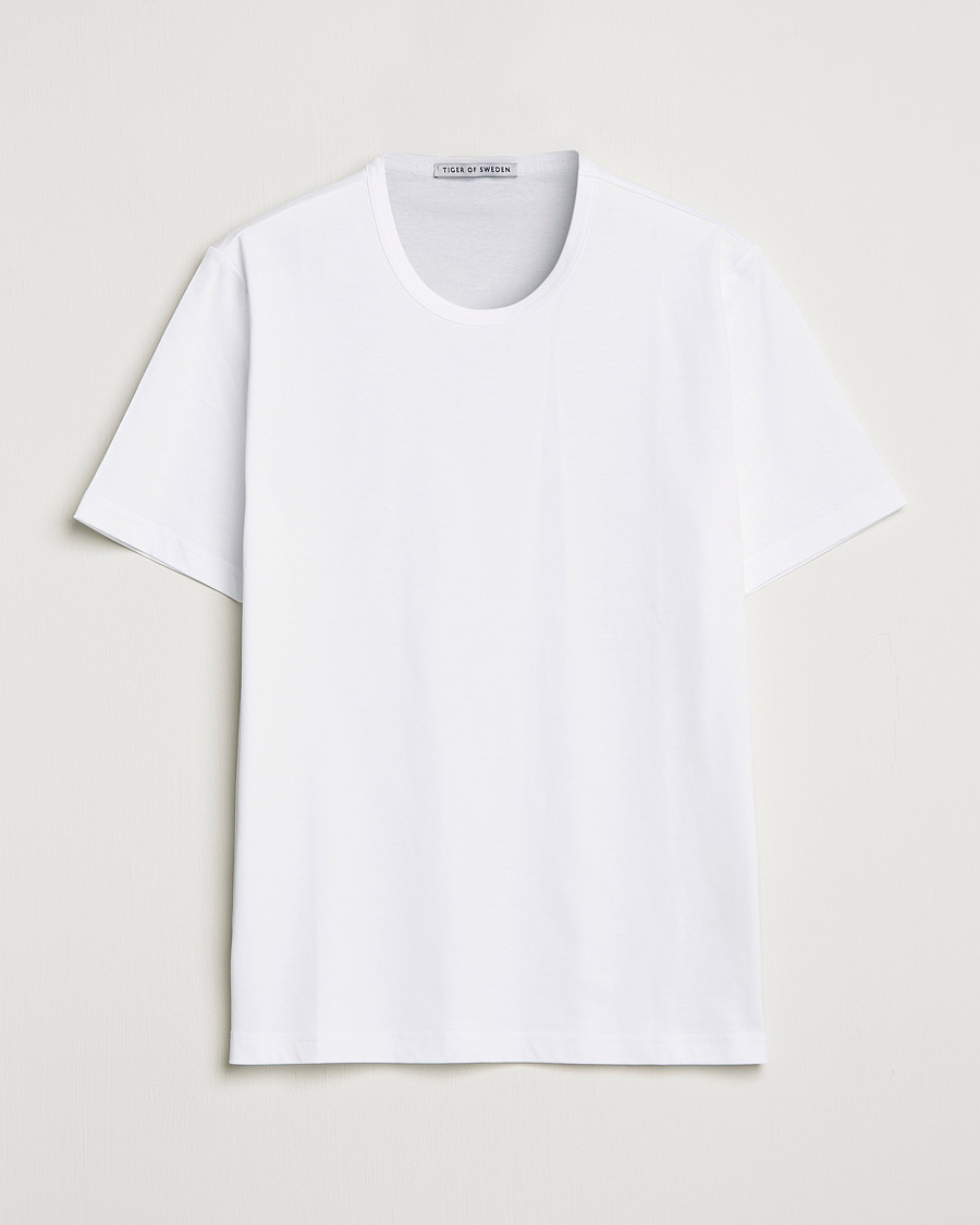 Herr | T-Shirts | Tiger of Sweden | Olaf Mercerized Cotton Tee Pure White