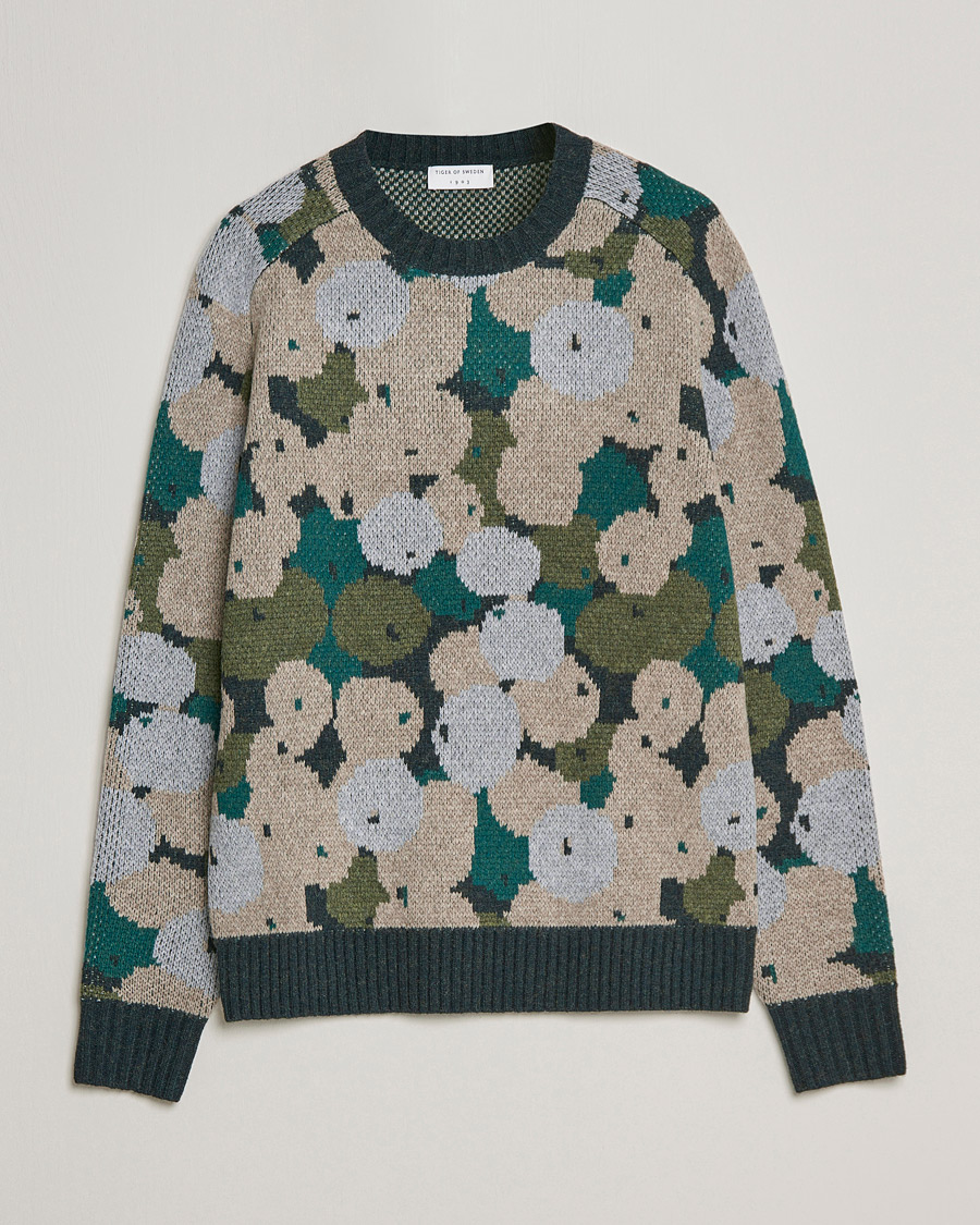 Herr | Tröjor | Tiger of Sweden | Rayan Wool Sweater Print