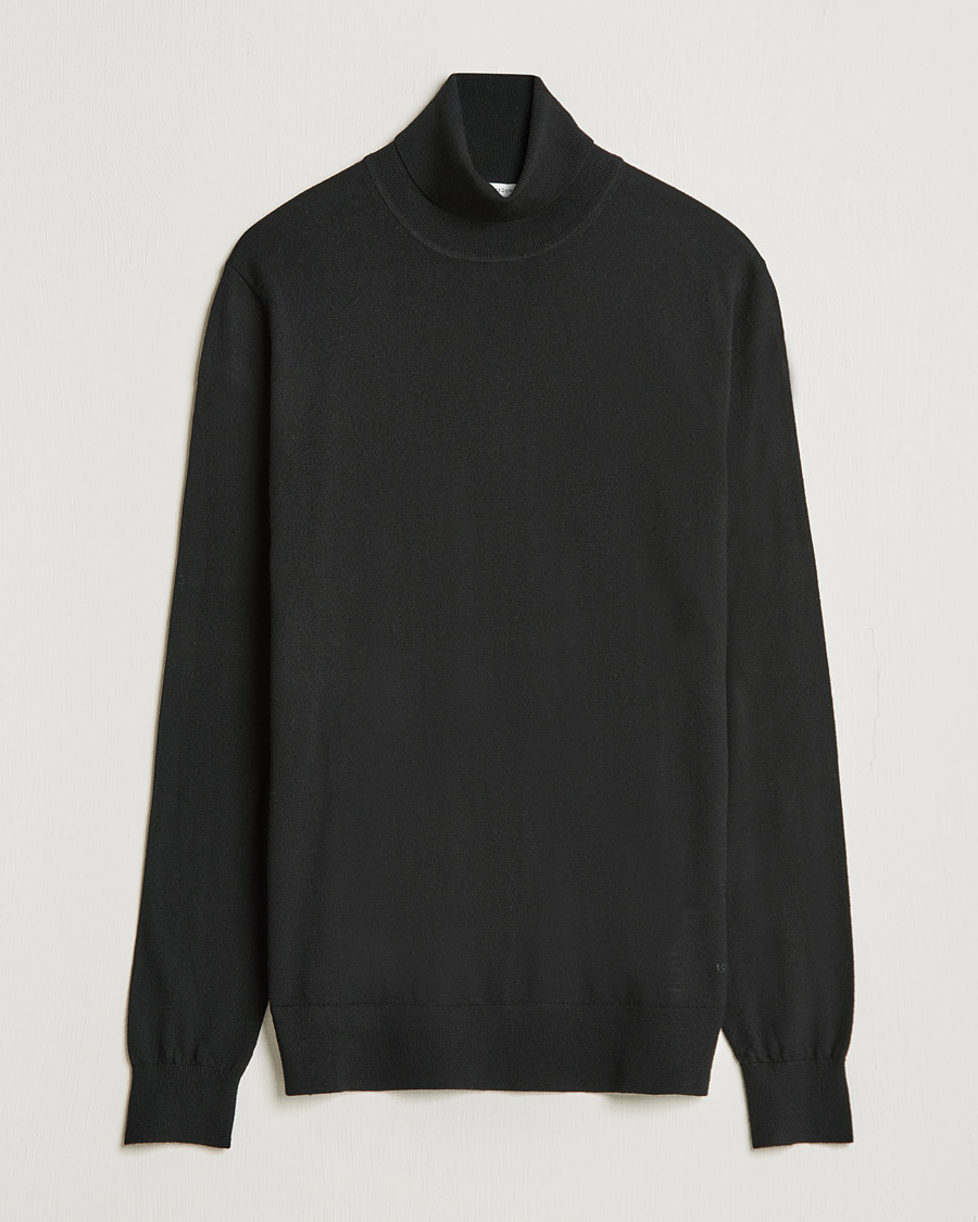 Herr | Tröjor | Tiger of Sweden | Neville Extra Fine Merino Polo Black