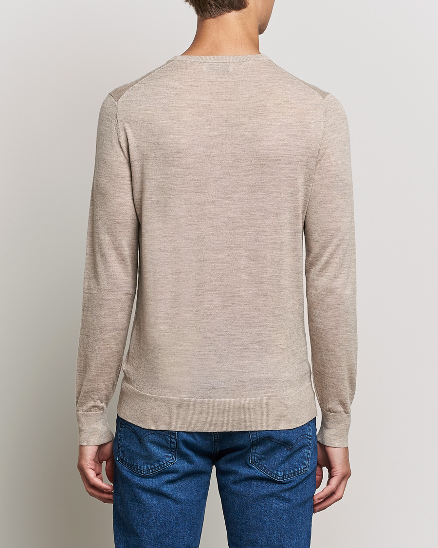 Herr | Tröjor | Tiger of Sweden | Nichols Extra Fine Merino Crew Neck Beige Melange