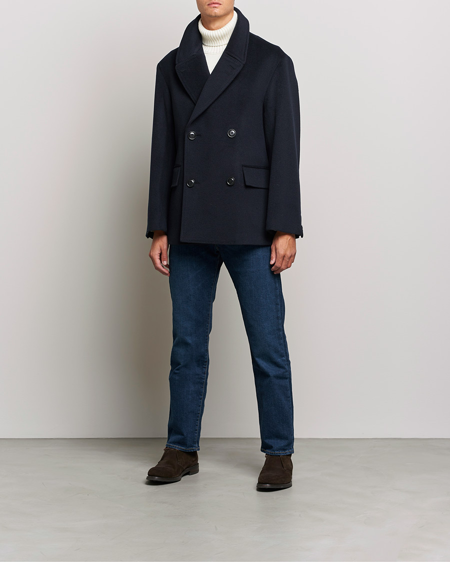 Herr | Jackor | Tiger of Sweden | Eerik Wool Peacoat Light Ink