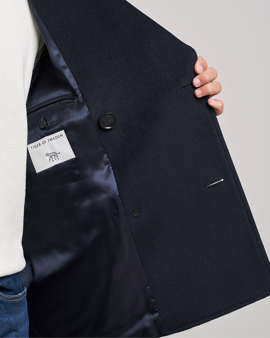 Herr | Jackor | Tiger of Sweden | Eerik Wool Peacoat Light Ink