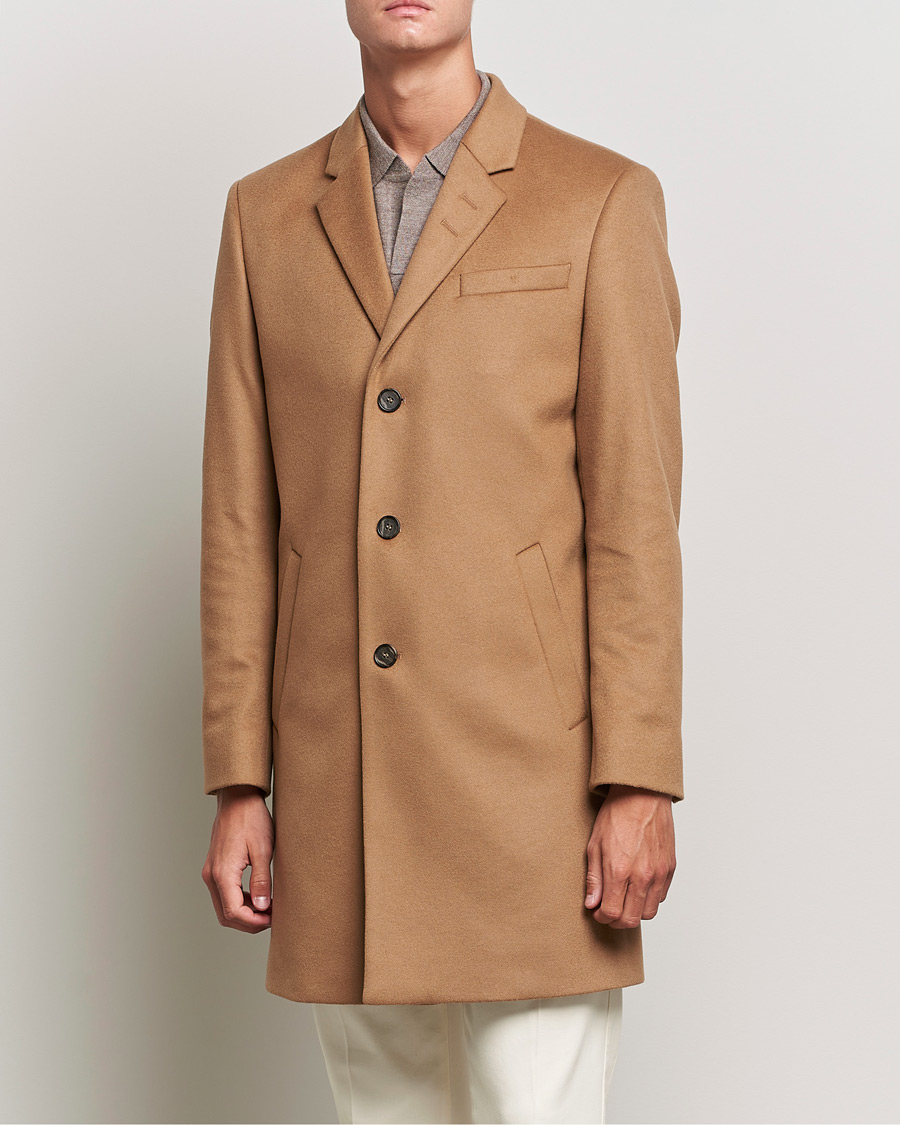 Herr | Jackor | Tiger of Sweden | Cempsey Wool Cashmere Coat Dark Honey