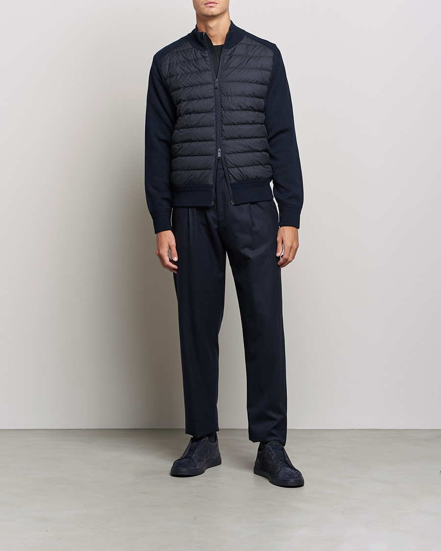 Herr | Jackor | Zegna | Padded Hybrid Jacket Navy