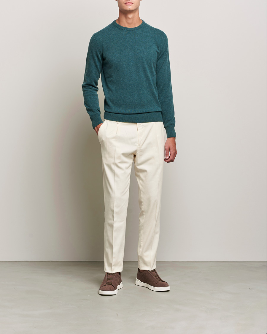 Herr | Tröjor | Zegna | Oasi Cashmere Crew Neck Teal