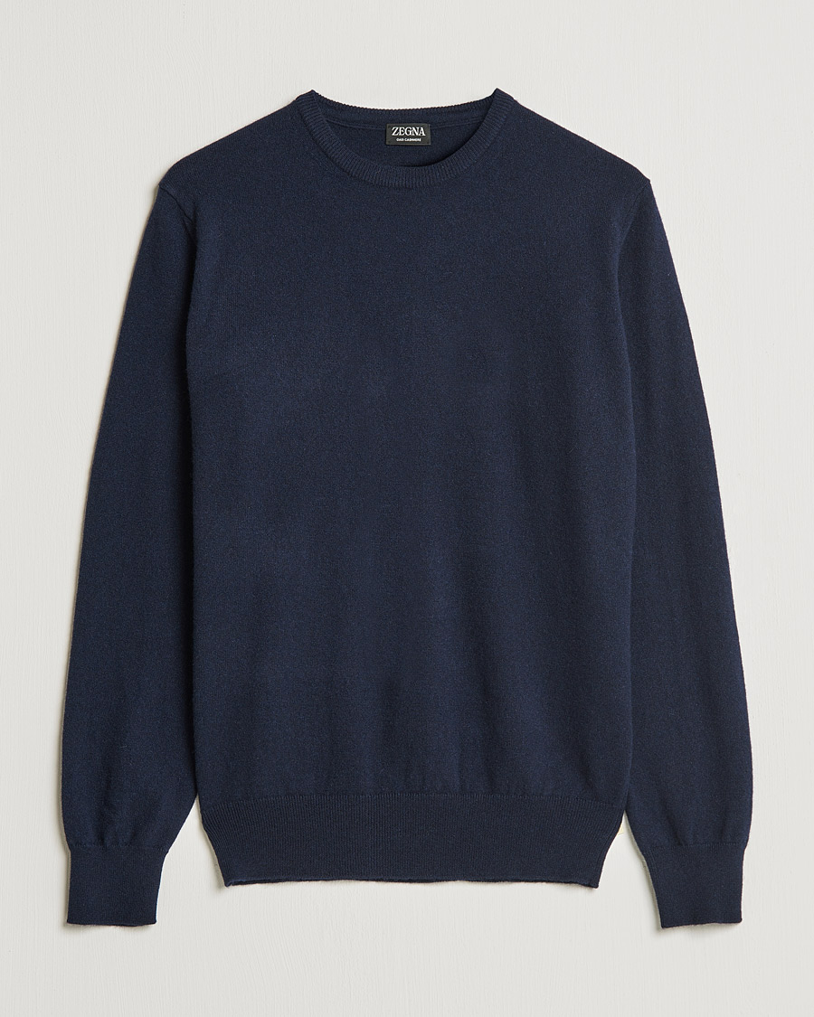 Herr | Tröjor | Zegna | Oasi Cashmere Crew Neck Navy