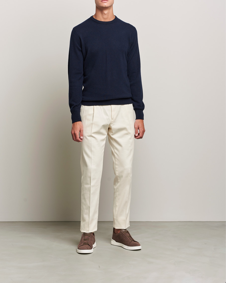 Herr | Tröjor | Zegna | Oasi Cashmere Crew Neck Navy