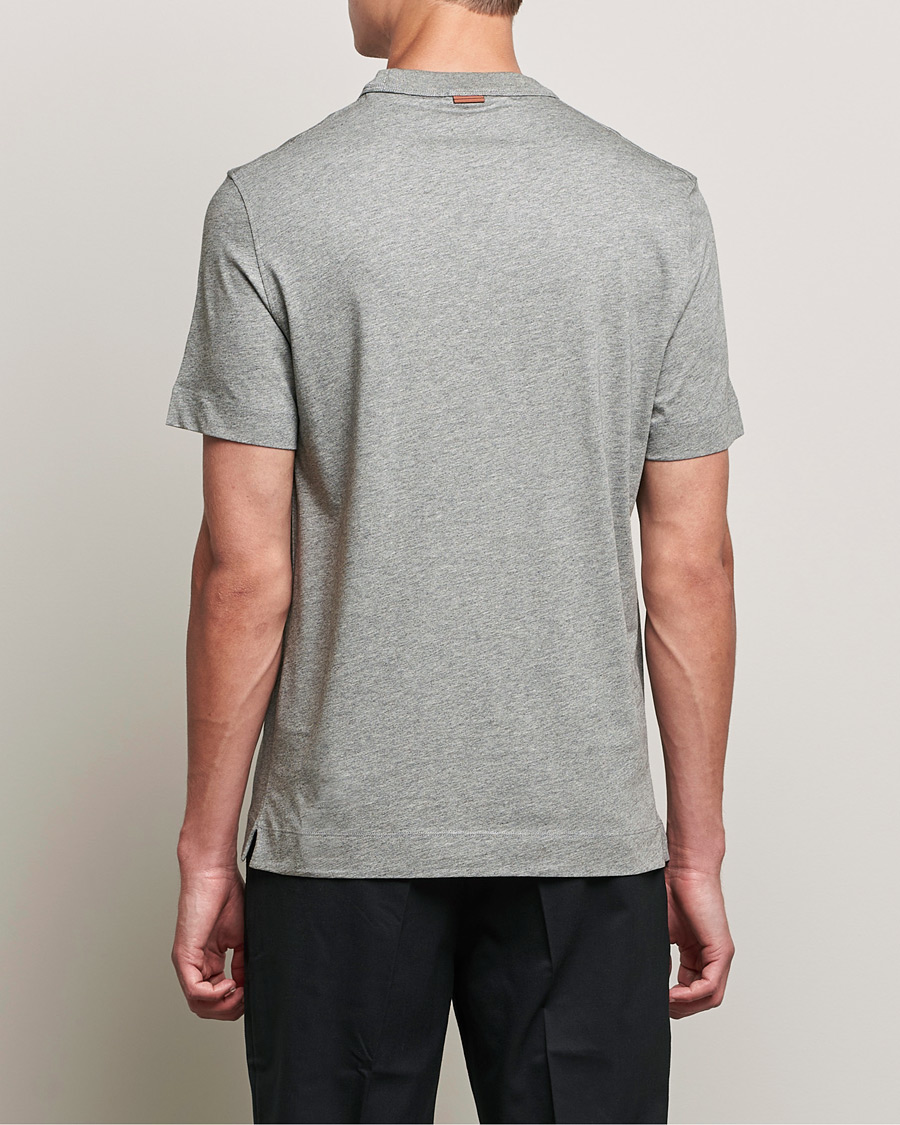 Herr | T-Shirts | Zegna | Premium Cotton T-Shirt Grey Melange