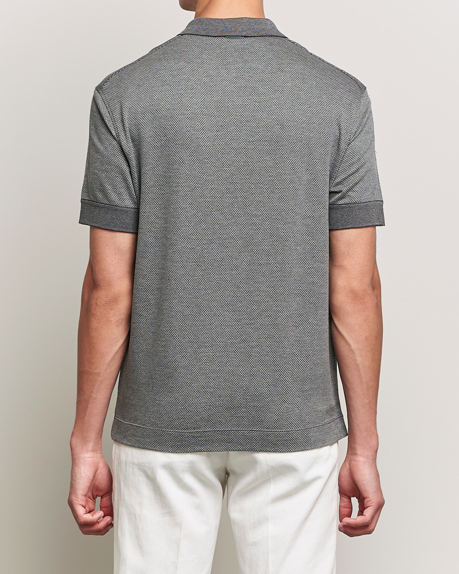 Herr | Pikéer | Zegna | Cotton/Silk Short Sleeve Polo Grey