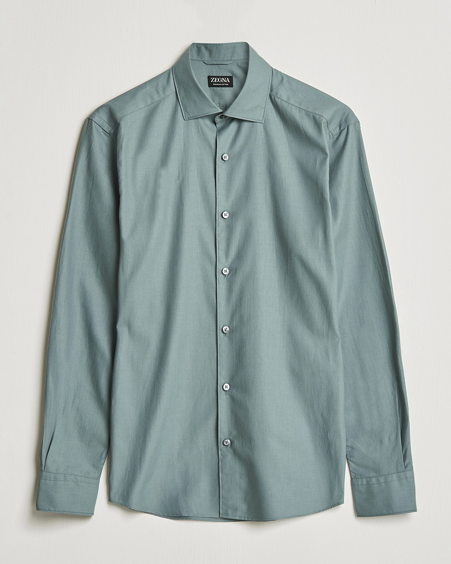 Herr | Skjortor | Zegna | Premium Cotton Shirt Teal