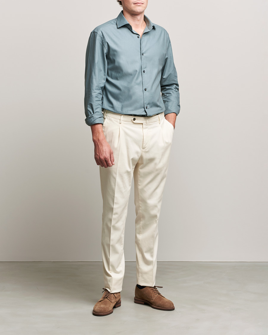Herr | Skjortor | Zegna | Premium Cotton Shirt Teal