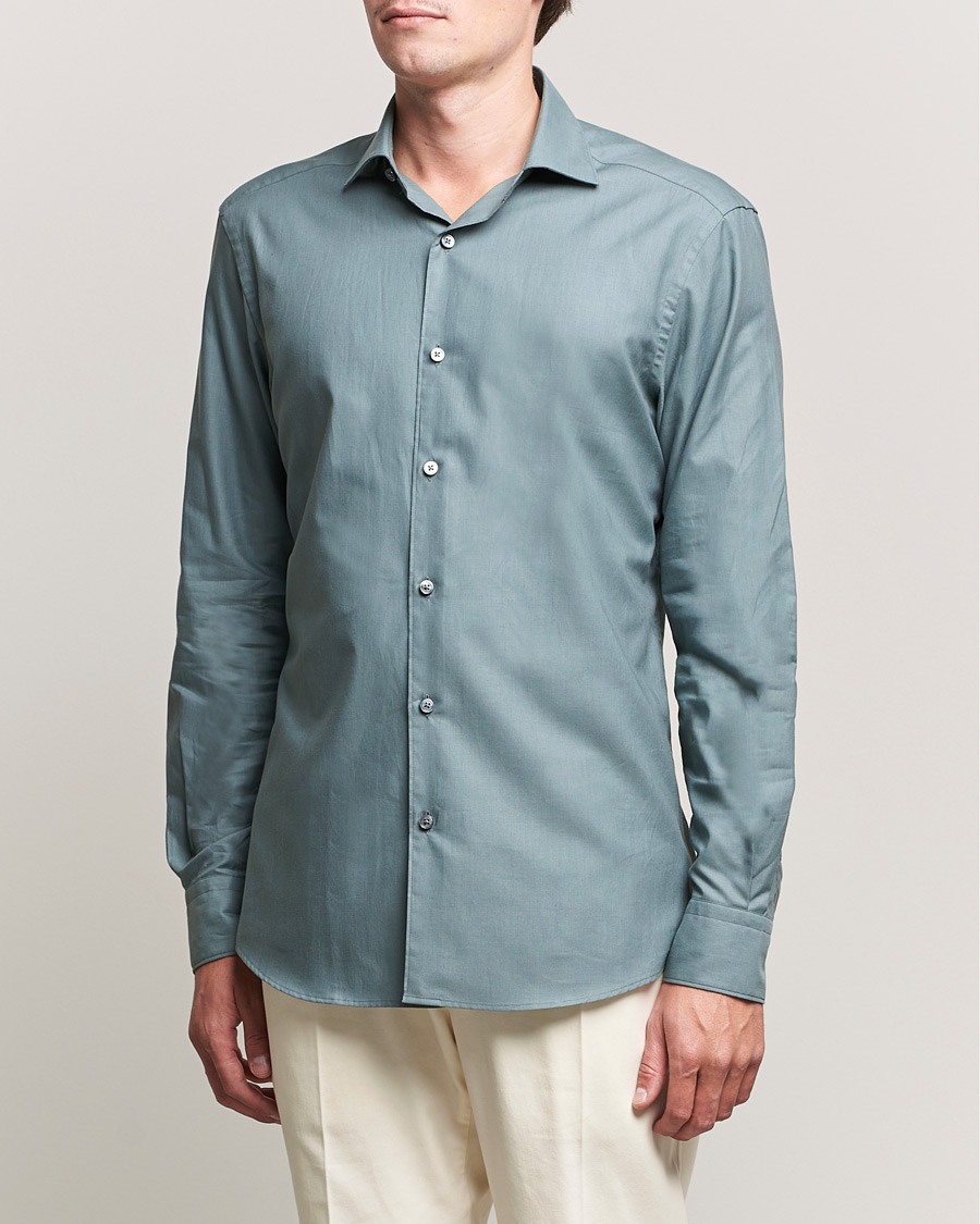 Herr | Skjortor | Zegna | Premium Cotton Shirt Teal