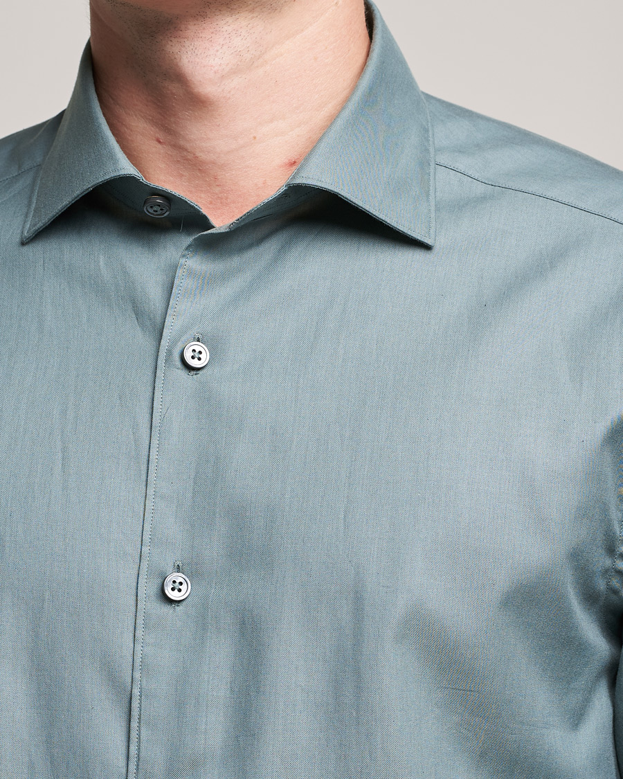 Herr | Skjortor | Zegna | Premium Cotton Shirt Teal