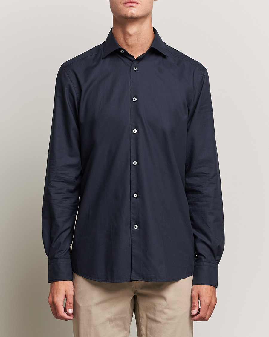 Herr | Zegna | Zegna | Premium Cotton Shirt Navy