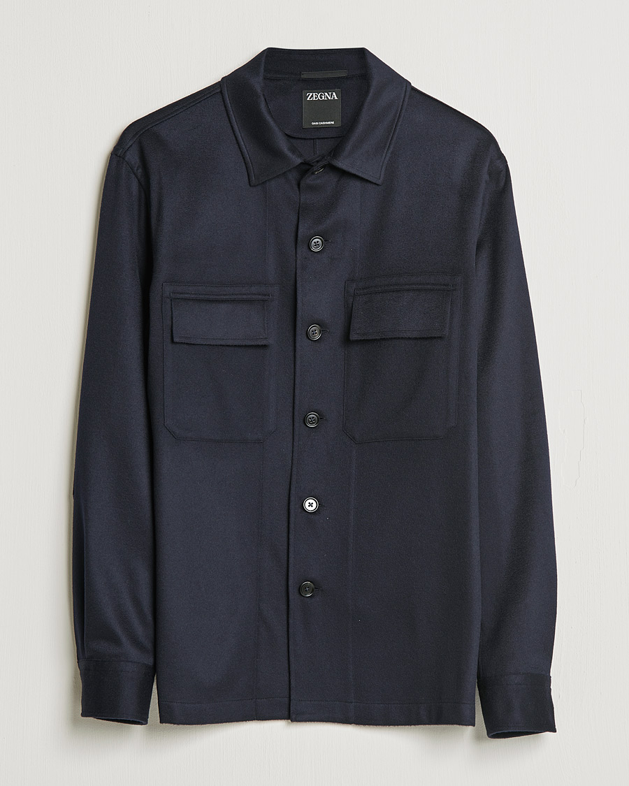 Herr | Skjortor | Zegna | Oasi Cashmere Overshirt Navy
