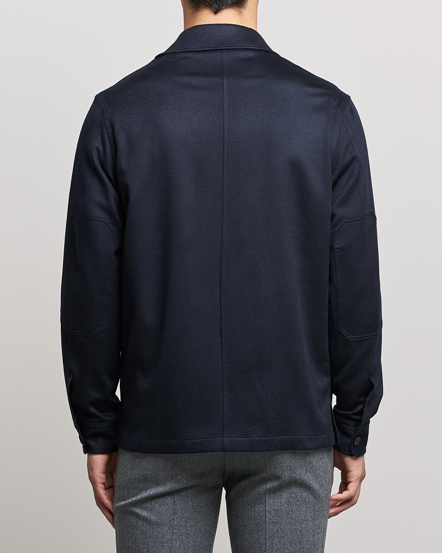 Herr | Skjortor | Zegna | Oasi Cashmere Overshirt Navy