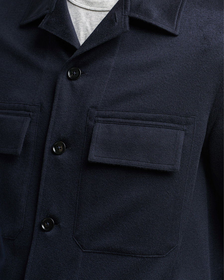 Herr | Skjortor | Zegna | Oasi Cashmere Overshirt Navy