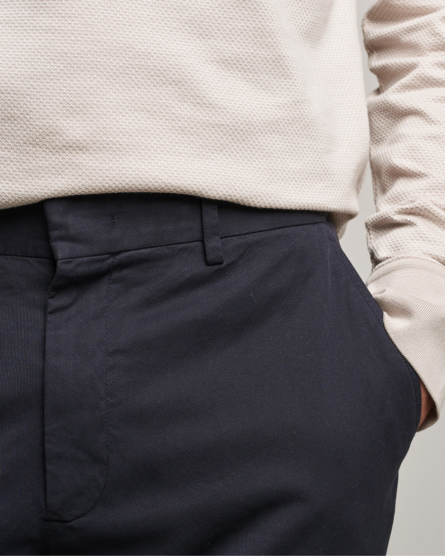 Herr | Byxor | Zegna | Premium Cotton Chinos Navy