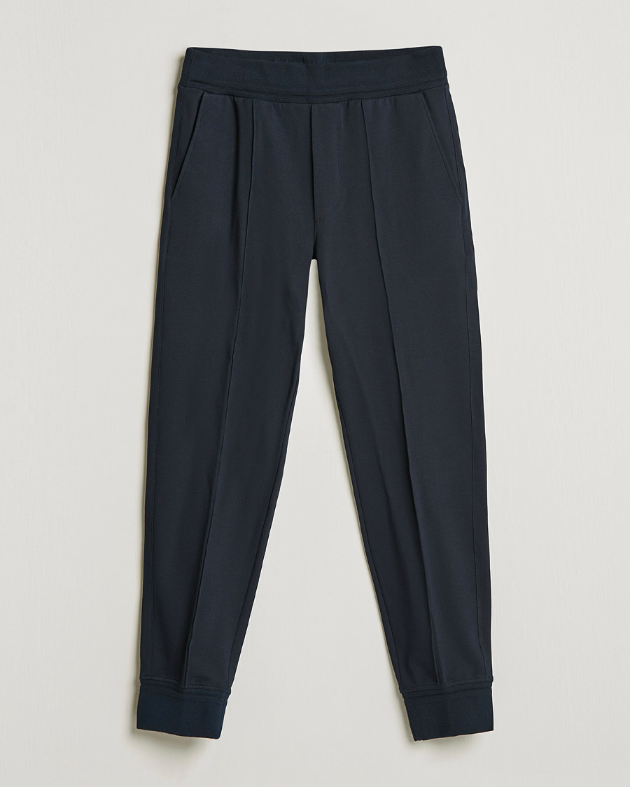 Herr | Byxor | Zegna | Cotton Stretch Joggers Navy