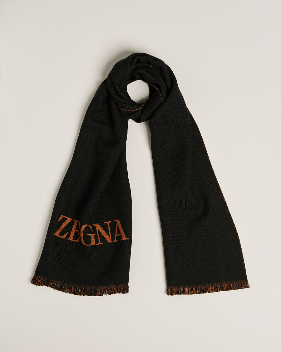Herr |  | Zegna | Bicolor Wool Scarf Black