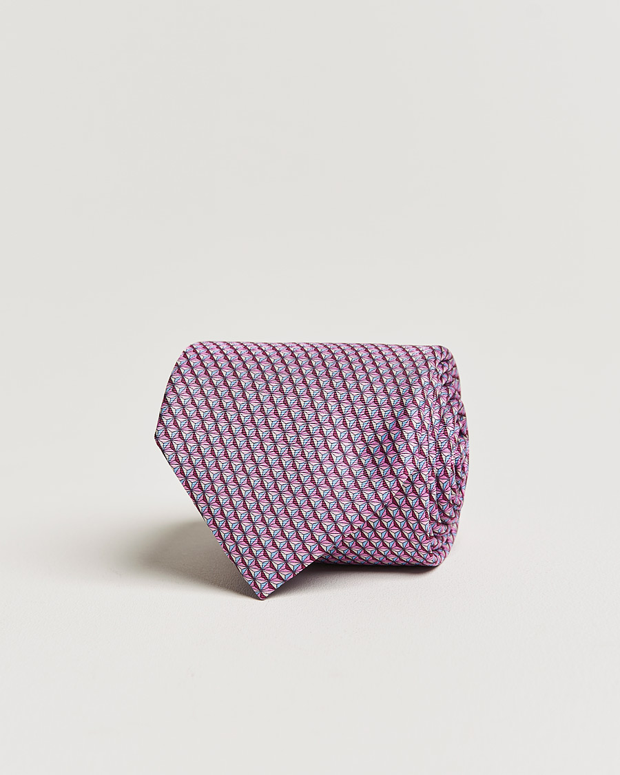 Herr | Zegna Printed Silk Tie Pink | Zegna | Printed Silk Tie Pink