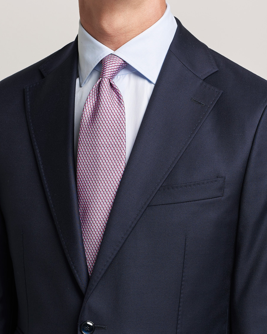 Herr | Zegna Printed Silk Tie Pink | Zegna | Printed Silk Tie Pink