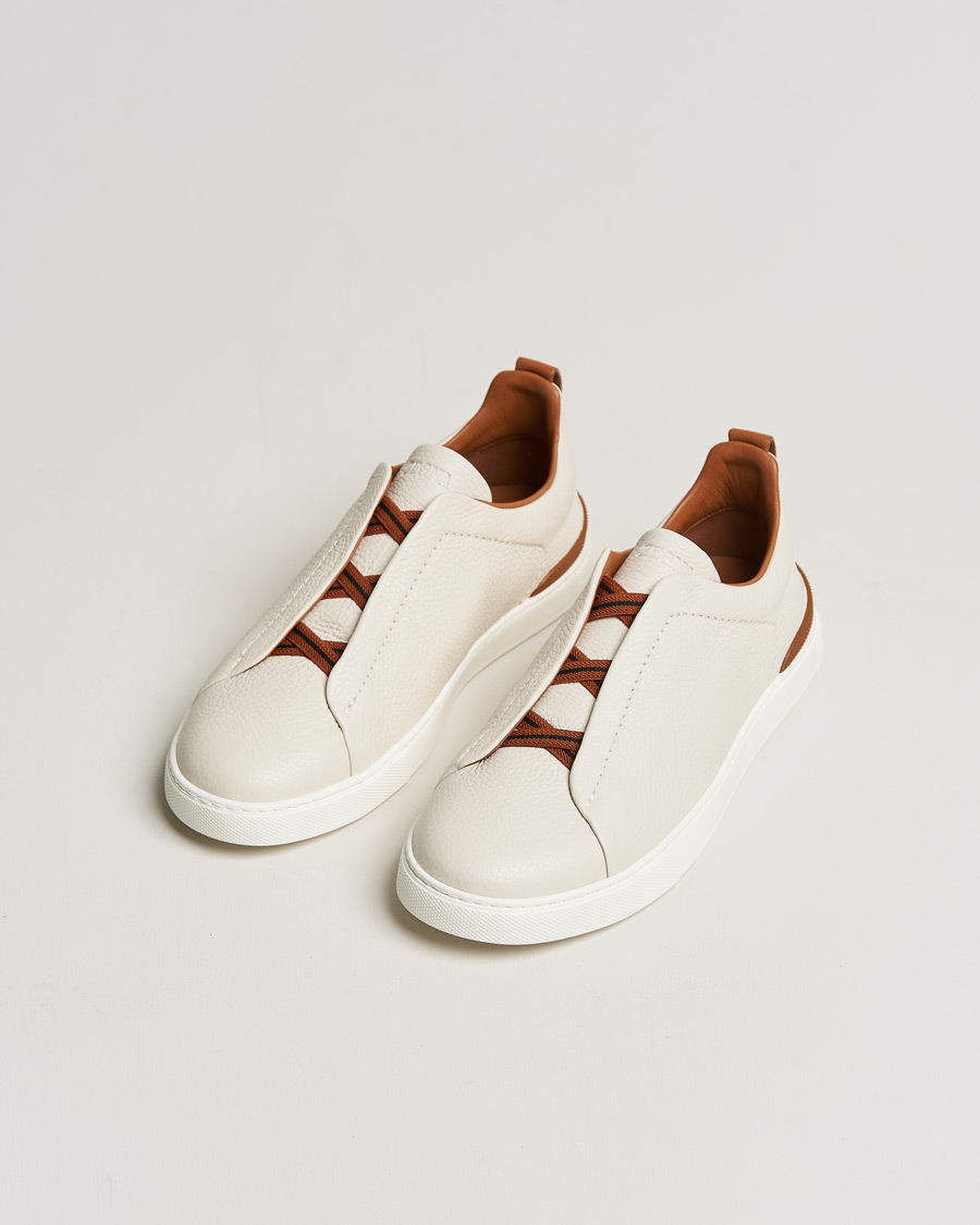 Herr | Zegna | Zegna | Triple Stitch Sneaker White Deerskin