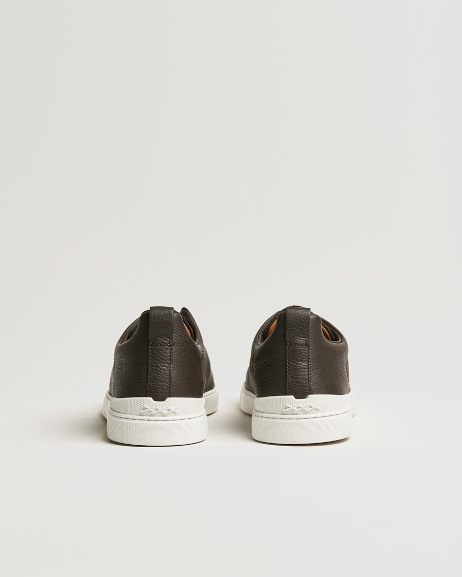 Herr | Zegna Triple Stitch Sneaker Dark Brown Calf | Zegna | Triple Stitch Sneaker Dark Brown Calf