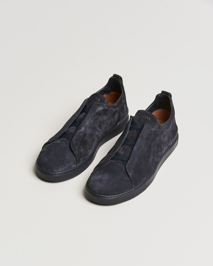 Herr |  | Zegna | Triple Stitch Sneakers Navy