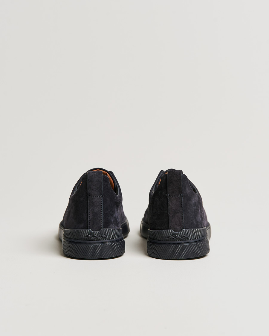 Herr | Zegna Triple Stitch Sneakers Full Navy Suede | Zegna | Triple Stitch Sneakers Full Navy Suede