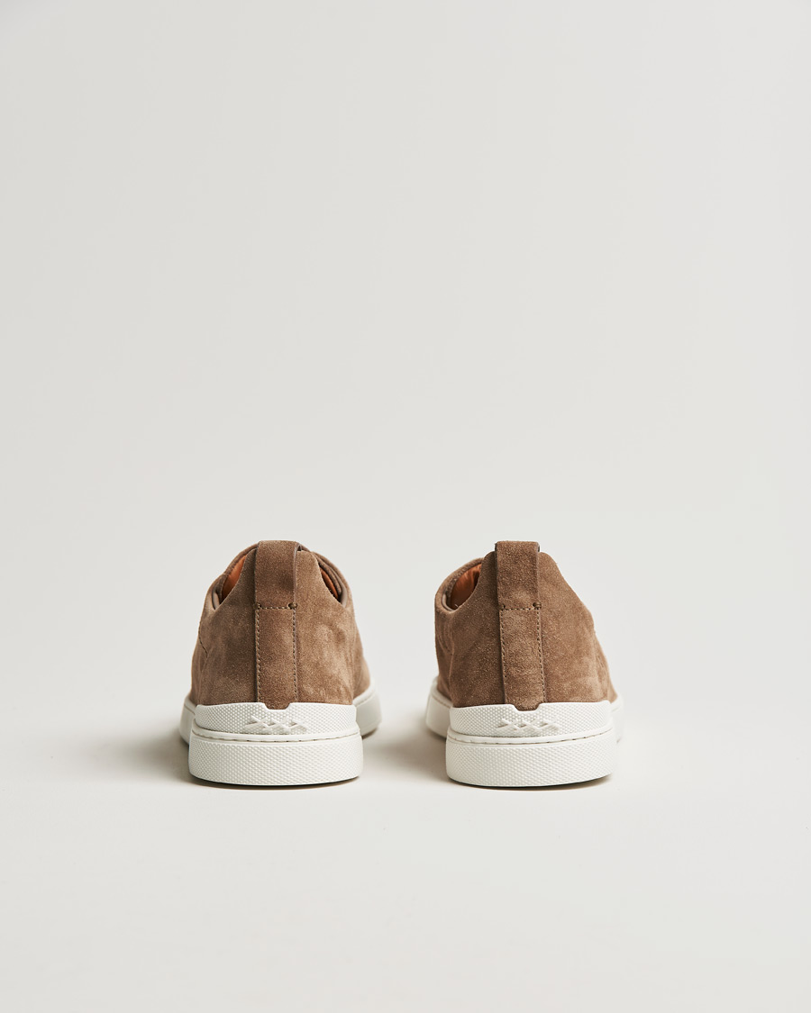 Herr | Zegna Triple Stitch Sneakers Beige Suede | Zegna | Triple Stitch Sneakers Beige Suede
