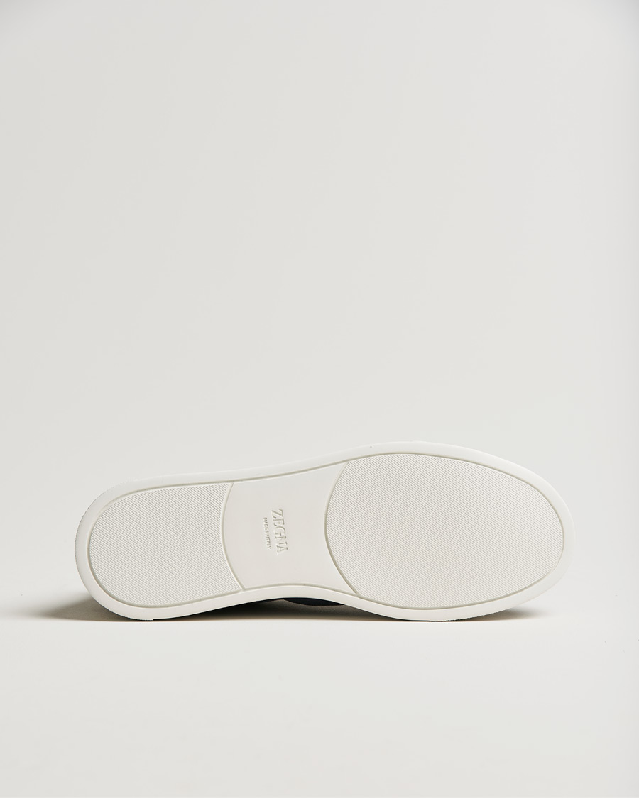 Herr | Zegna Triple Stitch Sneaker Blue Suede | Zegna | Triple Stitch Sneaker Blue Suede