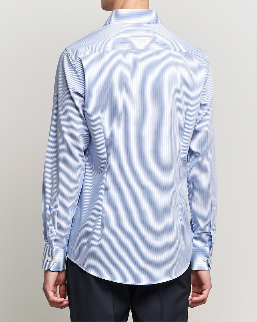 Herr | Skjortor | Eton | Bengal Stripe Fine Twill Shirt Royal Blue