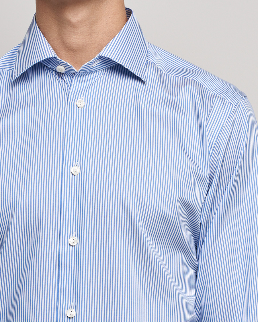 Herr | Skjortor | Eton | Bengal Stripe Fine Twill Shirt Royal Blue