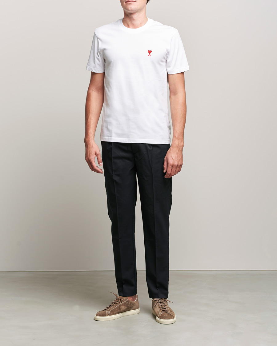 Herr | T-Shirts | AMI | Heart Logo T-Shirt White